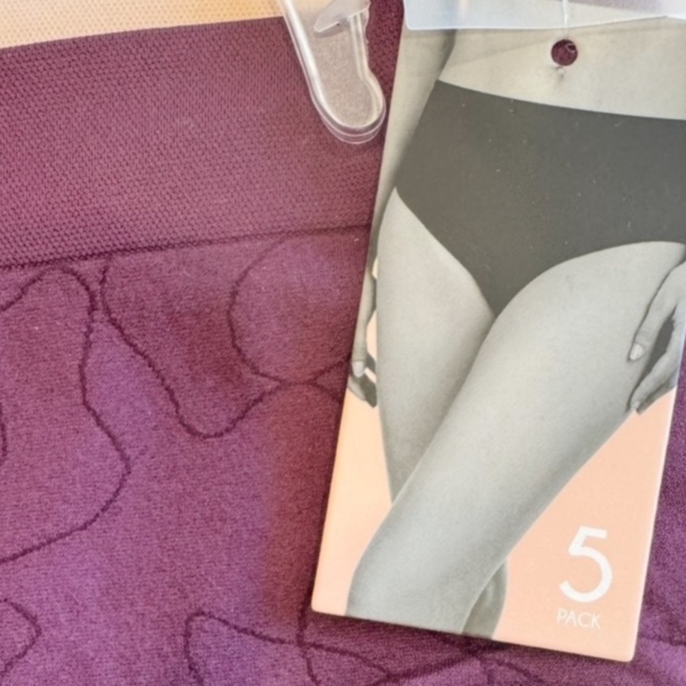 YUMMIE 5 Pack Panties Briefs Seamless Stretchy Comfy Tag Free Floral NWT XL - Picture 14 of 14
